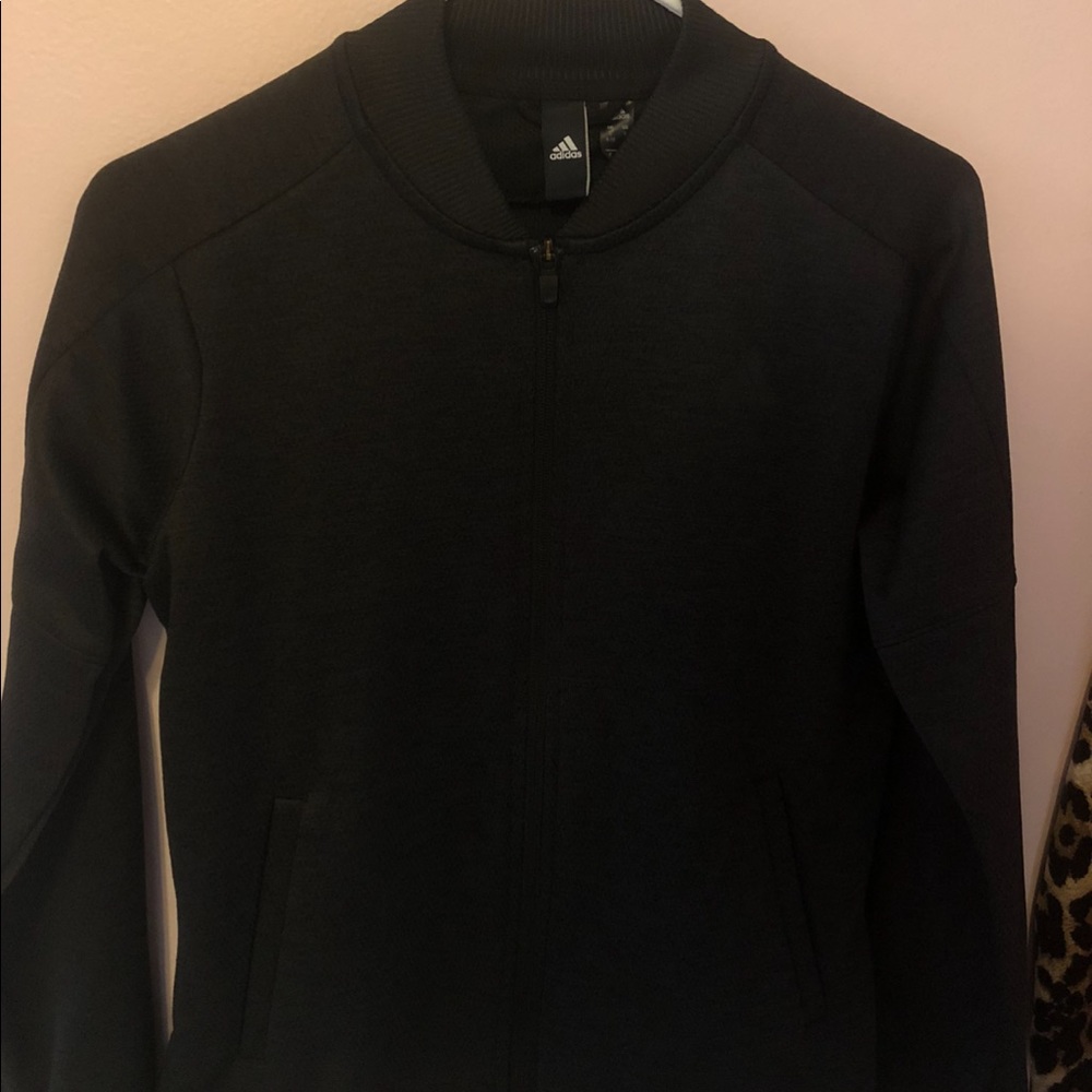 Black adidas zip up sweater